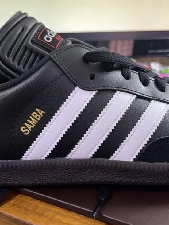 adidas Samba Black and White Retro Soccer-Inspired Sneakers Released Nov. 2019 main image 7